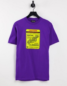 Фиолетовая футболка с принтом "Social Climbers" The Hundreds-Фиолетовый цвет
