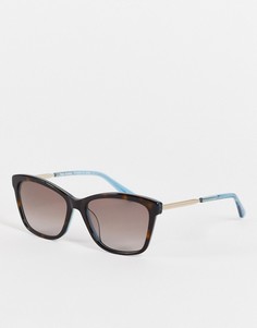 Классические солнцезащитные очки в черепаховой оправе Juicy Couture JU 604/S-Коричневый цвет