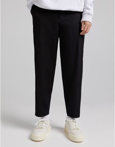 Широкие черные чиносы Bershka-Черный цвет