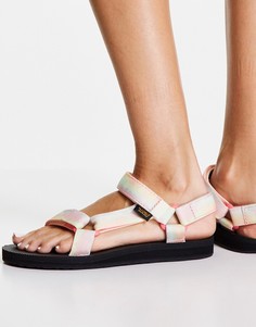 Сандалии с принтом тай-дай пастельных цветов Teva Original Universal-Желтый