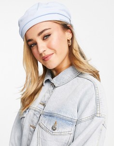 Нежно-голубой берет из плотной ткани ASOS DESIGN