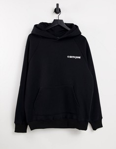 Черная флисовая худи Sixth June Essential-Черный