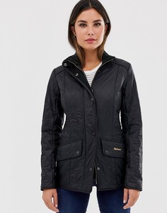Черная куртка с вельветовым воротником Barbour Cavalry Polarquilt-Черный цвет