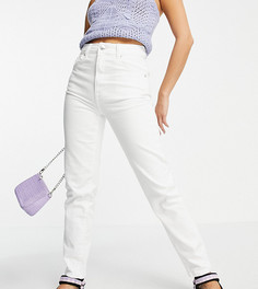 Белые узкие джинсы из эластичного денима в винтажном стиле Stradivarius Petite-Белый