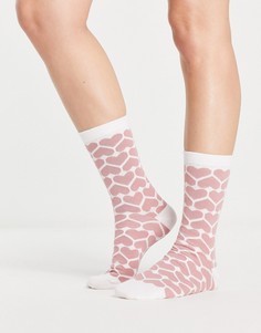 Носки до щиколотки с сердечками кремового/розового цвета Womensecret-Разноцветный Women'secret