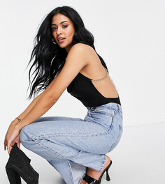 Облегающее боди черного цвета с цепочками Missguided Tall-Черный