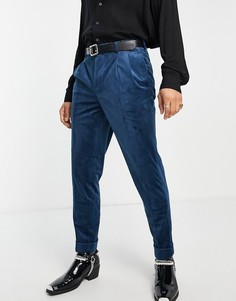 Бархатные брюки с завышенной талией Devils Advocate-Голубой