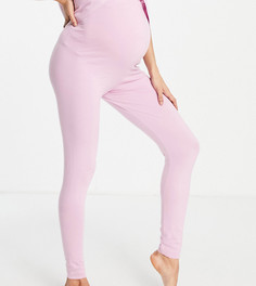 Пижамные леггинсы из органического хлопка розового цвета от комбинируемого комплекта ASOS DESIGN Maternity – Выбирай и Комбинируй-Розовый