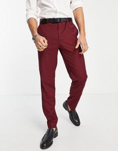 Зауженные брюки ягодного цвета Harry Brown Wedding-Красный