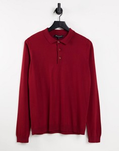 Трикотажная футболка-поло с длинными рукавами Bolongaro Trevor-Красный