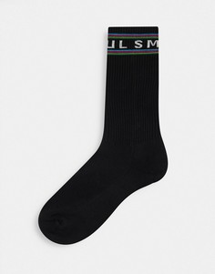 Черные спортивные носки с логотипом на манжетах PS Paul Smith-Черный