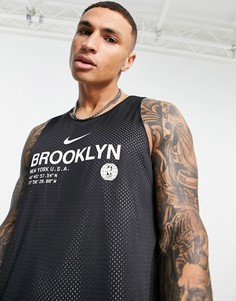Черная трикотажная майка баскетбольной команды Brooklyn Nets с логотипом "Kevin Durant" Nike Basketball NBA-Черный цвет