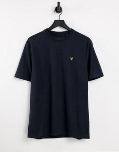 Темно-синяя футболка в клетку Lyle & Scott-Темно-синий
