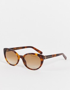 Круглые солнцезащитные очки «кошачий глаз» с черепаховой отделкой Marc Jacobs 525/S-Коричневый цвет
