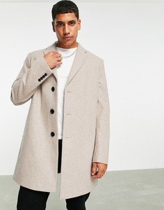 Пальто из смесовой шерстяной ткани высокого качества Rudie-Коричневый цвет