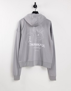 Худи серого цвета от комплекта Night Addict-Серый