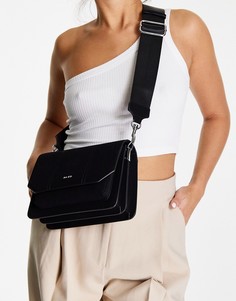 Черная сумка через плечо из искусственной замши NA-KD-Черный