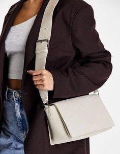 Бежевая сумка через плечо из искусственной замши NA-KD-Светло-бежевый цвет