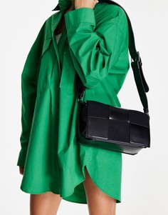 Черная тканая сумка из искусственной замши NA-KD-Черный