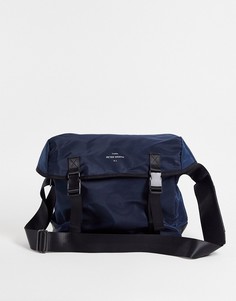 Темно-синяя нейлоновая сумка почтальона Peter Werth-Темно-синий