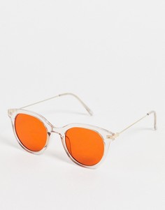 Круглые оранжевые солнцезащитные очки Jeepers Peepers-Оранжевый цвет