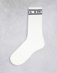 Белые спортивные носки с логотипом на манжетах PS Paul Smith-Белый