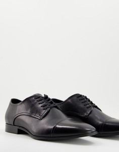 Черные кожаные туфли-дерби на шнуровке Aldo-Черный