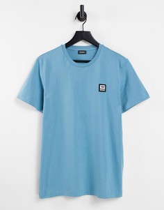 Голубая футболка с фирменной нашивкой Diesel T-Diegos-K30-Голубой