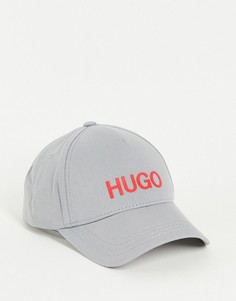 Серая бейсболка с логотипом Hugo-Серый