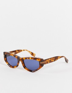 Большие солнцезащитные очки «кошачий глаз» в черепаховой оправе Marc Jacobs-Коричневый цвет