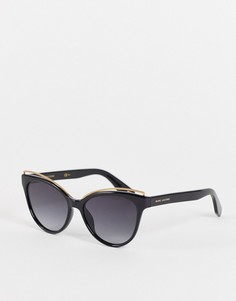Черные солнцезащитные oversized-очки «кошачий глаз» с золотистыми элементами 301/S Marc Jacobs-Разноцветный