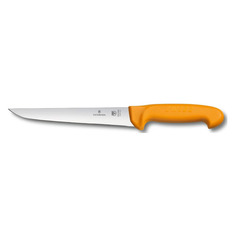 Нож кухонный Victorinox Sticking, разделочный, для мяса, 180мм, заточка прямая, стальной, желтый [5.8411.18]
