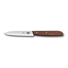 Нож кухонный Victorinox Rosewood, для чистки овощей и фруктов, 100мм, заточка прямая, стальной, дерево [5.0700]