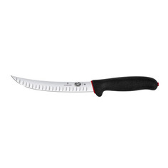 Нож кухонный Victorinox Fibrox, разделочный, 200мм, заточка прямая, стальной, черный [5.7223.20d]