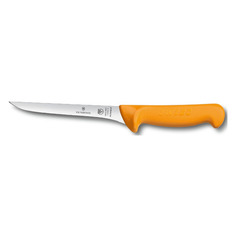 Нож кухонный Victorinox Swibo, обвалочный, для мяса, 160мм, заточка прямая, стальной, желтый [5.8409.16]