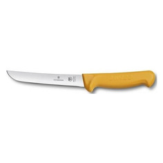 Нож кухонный Victorinox Swibo, обвалочный, для мяса, 160мм, заточка прямая, стальной, желтый [5.8407.16]