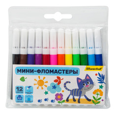 Упаковка фломастеров Silwerhof Веселые друзья, 12 цв., пакет с европодвесом 12 шт./кор.