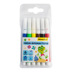 Упаковка фломастеров Silwerhof Веселые друзья, 6 цв., пакет с европодвесом 12 шт./кор.