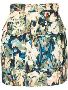 Acler юбка мини с цветочным принтом