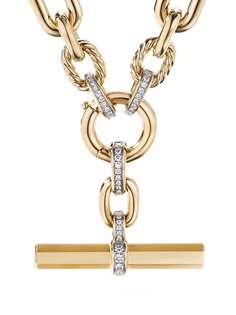David Yurman колье Lexington Chain из желтого золота с бриллиантами