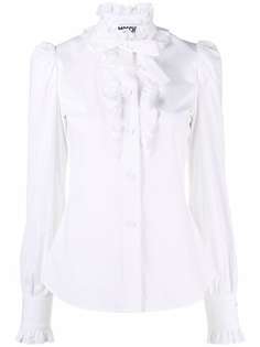 Moschino блузка с оборками и длинными рукавами