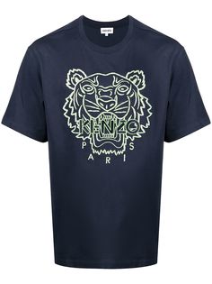 Kenzo футболка с вышивкой Tiger