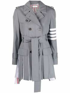 Thom Browne короткий тренч с плиссировкой