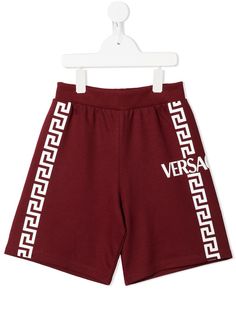 Versace Kids шорты с узором Greca