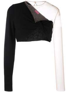 GAUGE81 укороченный трикотажный топ с драпировкой