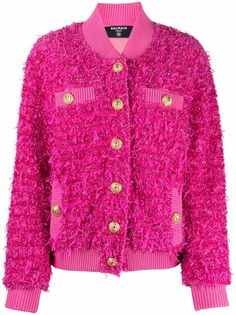 Balmain твидовый бомбер из коллаборации с Barbie