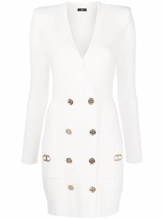 Elisabetta Franchi платье с V-образным вырезом и длинными рукавами