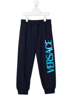 Versace Kids спортивные брюки с логотипом