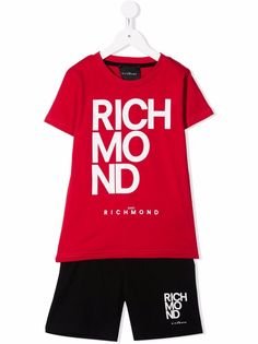 John Richmond Junior комплект из футболки и шорт с логотипом