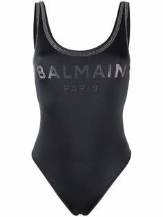 Balmain слитный купальник с кристаллами